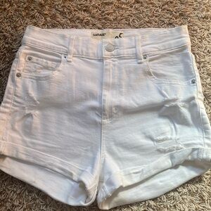 Garage White Jean Shorts